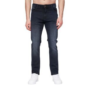 Henleys Mens Craze Comfort Denim Fitted Jeans / Blue Black